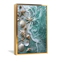 Amazon.co.jp: 絵画 ビーチの美しい貝殻インテリア 絵画 静物の
